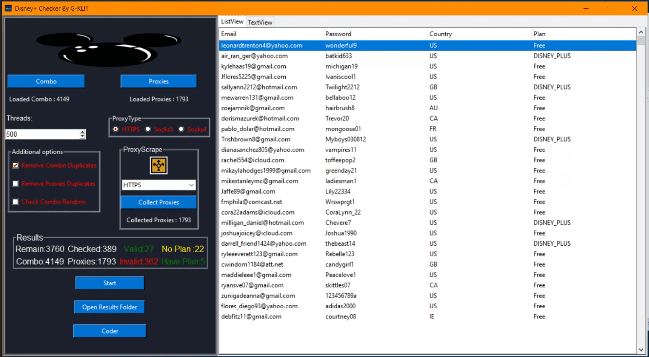 Disney+ Accounts Checker By G-KLIT