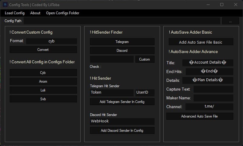 Config Tool cyperbullet to openbullet